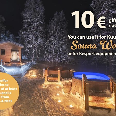 Kuukkeli Log Houses Villa Aurora "Pupula" Saariselka Exterior foto