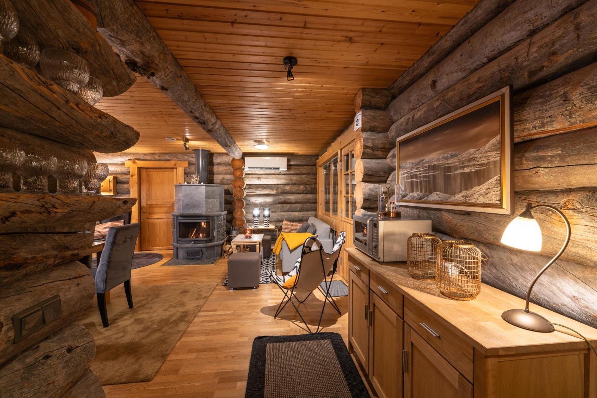 Kuukkeli Log Houses Villa Aurora "Pupula" Saariselka Exterior foto
