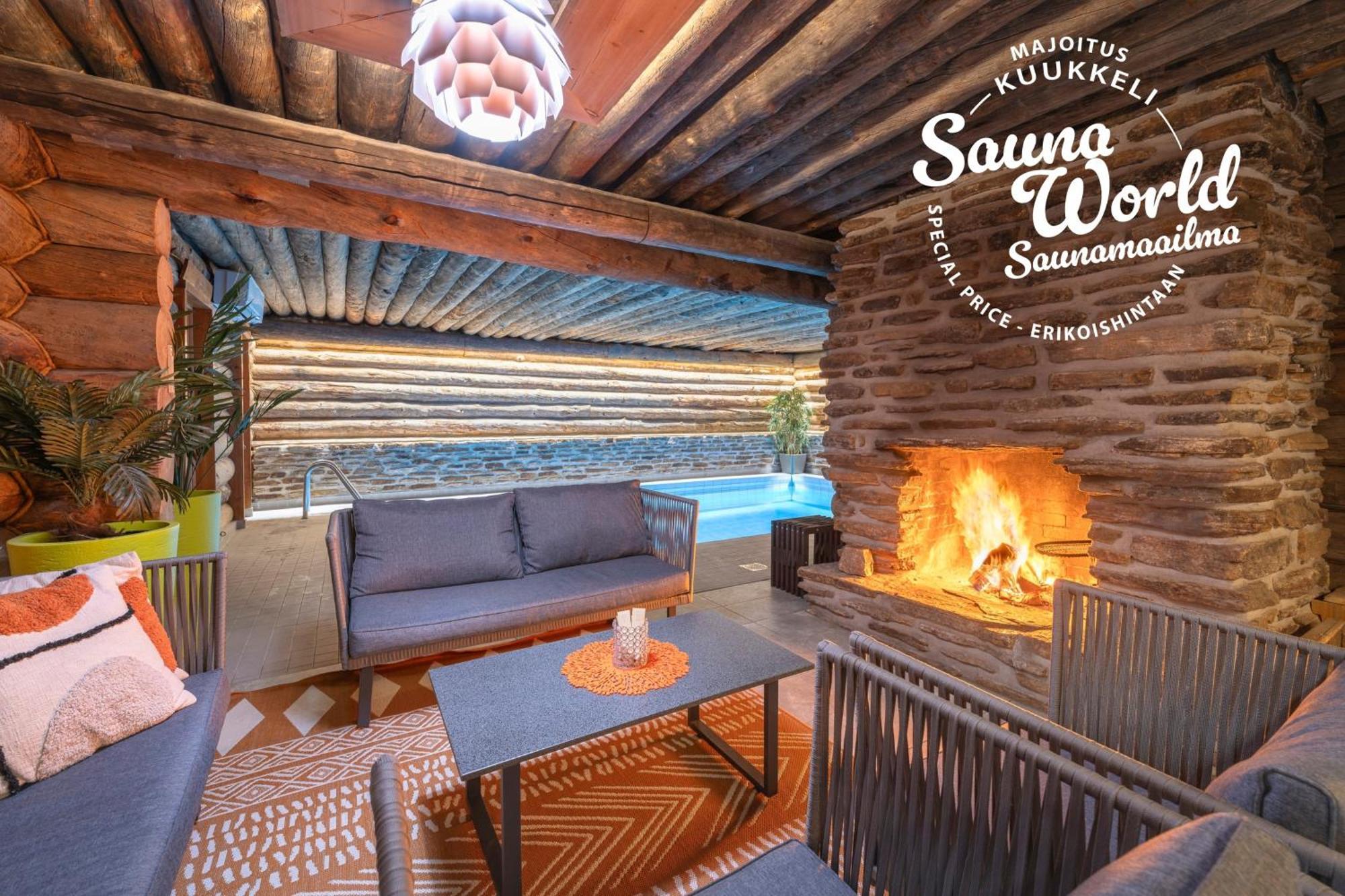 Kuukkeli Log Houses Villa Aurora "Pupula" Saariselka Exterior foto